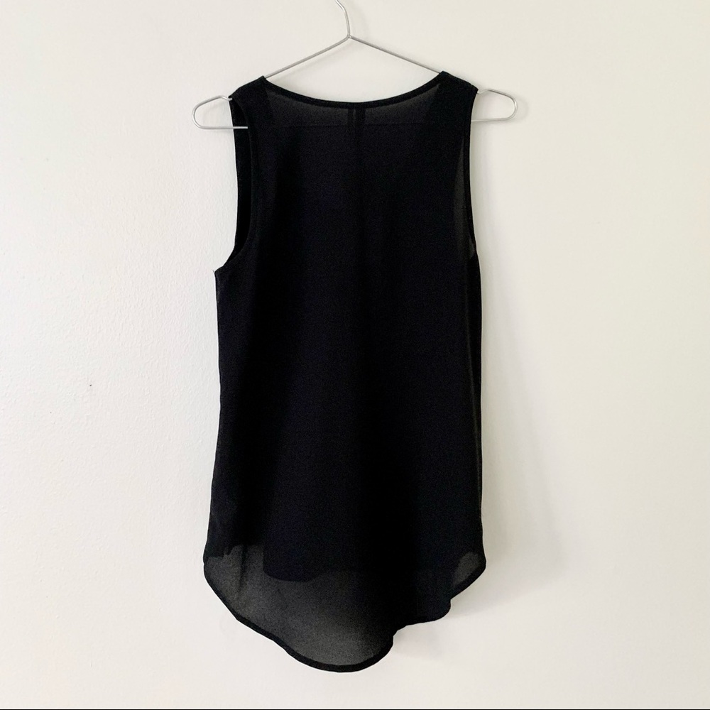 | madison black zipper side sleeveless blouse | - Picture 10 of 10